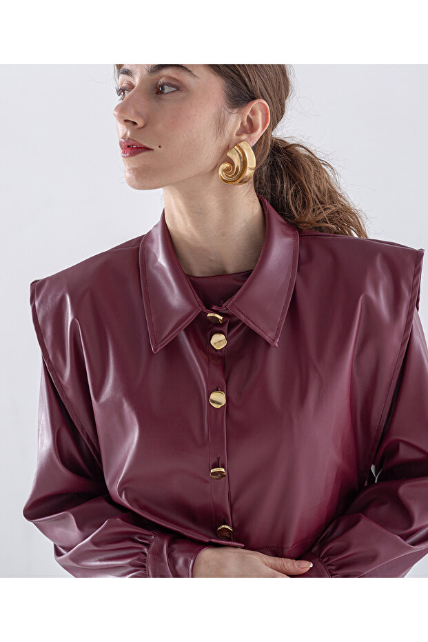 Deri Kumaş Elbise - 3