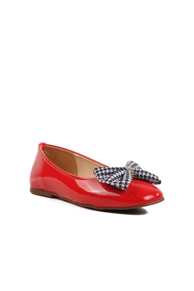 Red Patent Leather Girl's Ballerina Shoes 180 F