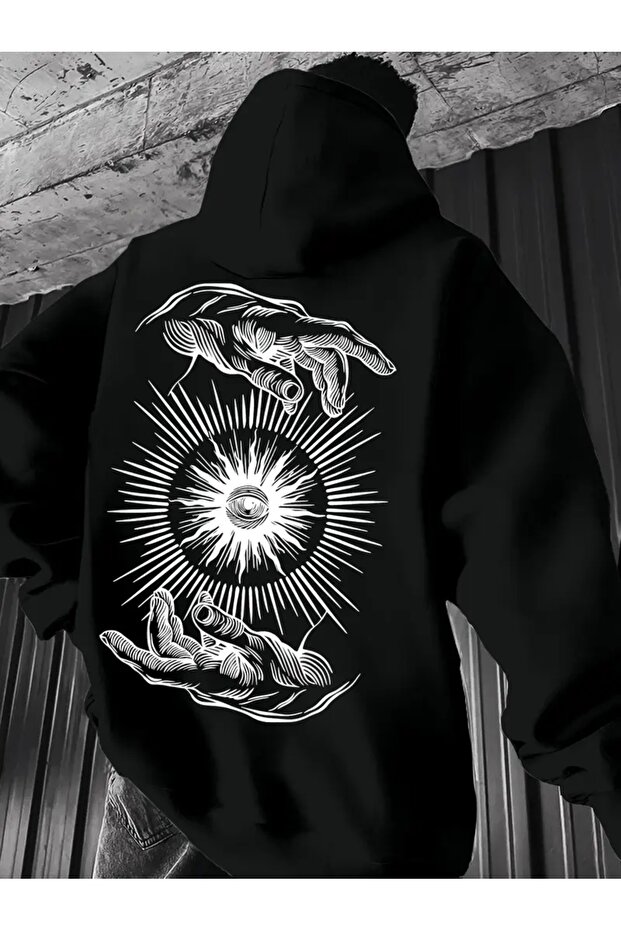 Sun Hand Printed Oversize Sweatshirt
