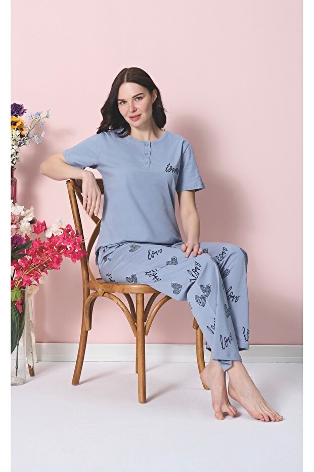 Anti-Wrinkle Fabric Short Sleeve Women's Pajama Set