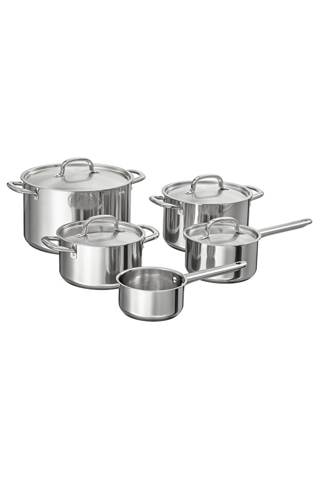 365+ 9-piece cookware set, stainless steel