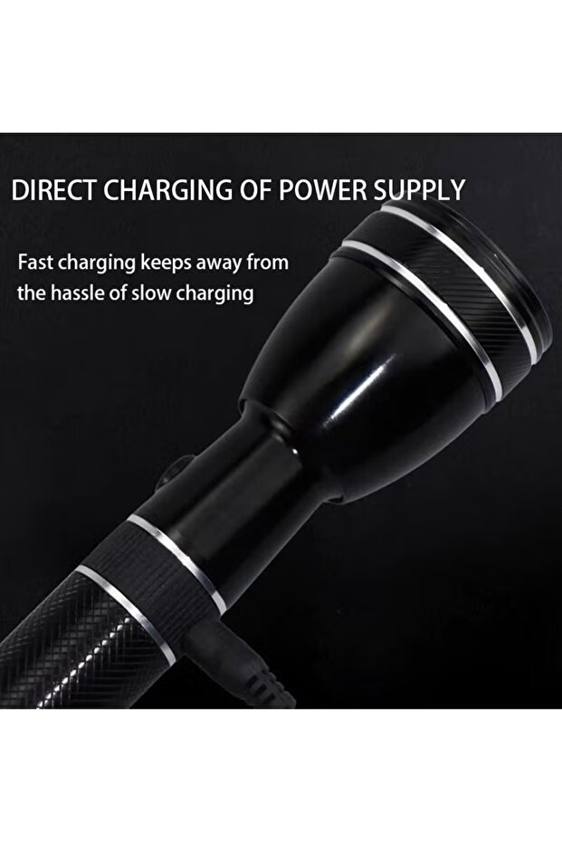 3-piece rechargeable LED flashlight set, portable design and 6-hour working time, ideal for camping, cycling and emergencies. - 3