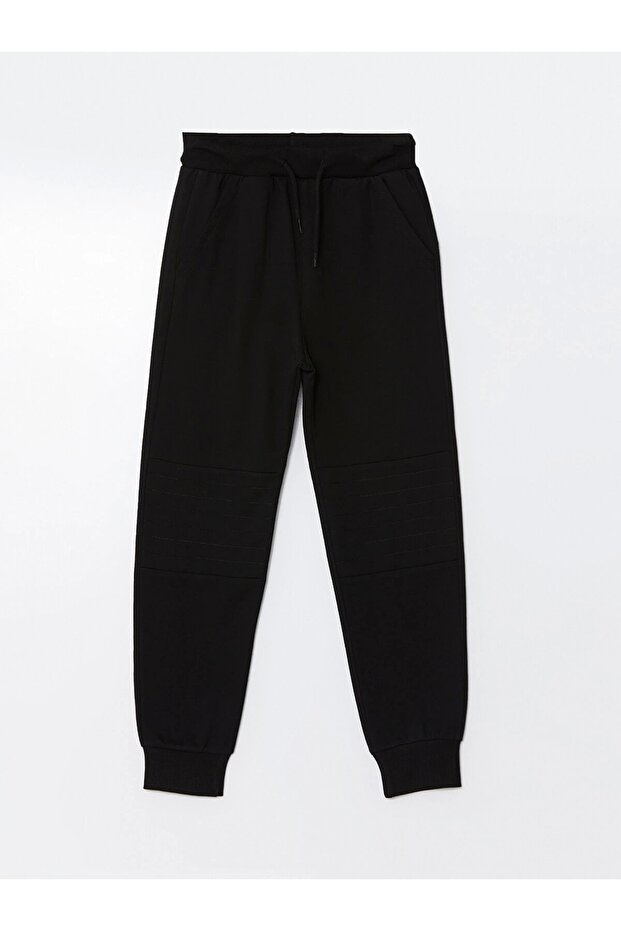 LCW Kids Siyah Beli Lastikli Erkek Çocuk Jogger Eşofman Altı - 1