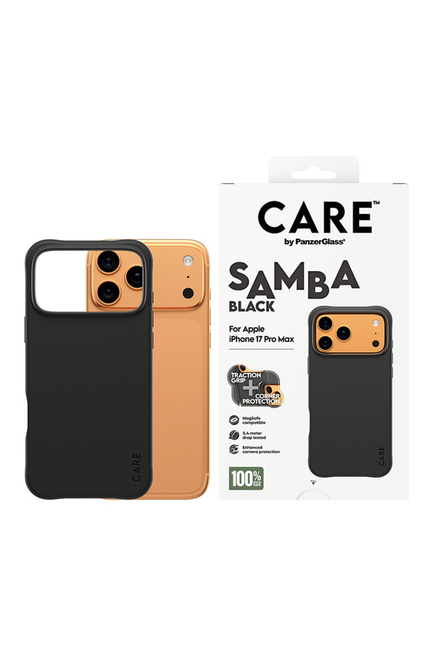 جراب CARE الأنيق سامبا مع ماج سيف لهاتف iPhone 17 Pro Max - أسود