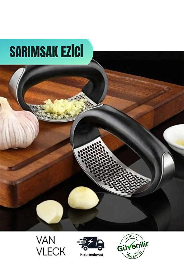 Stainless Steel Garlic Press – Ginger Press, Garlic Grinder & Garlic Grater