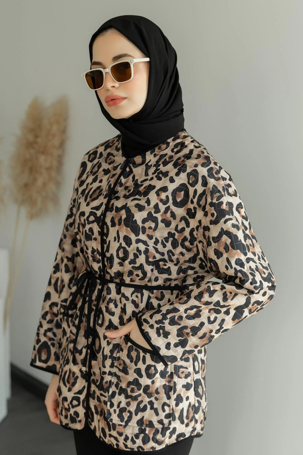 Leopar Kapitone Ceket - 1