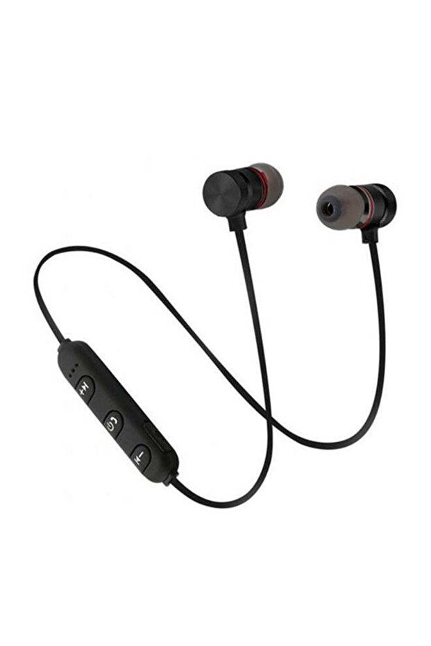 Magnetic Suction Bluetooth Earphones With Microphone Black