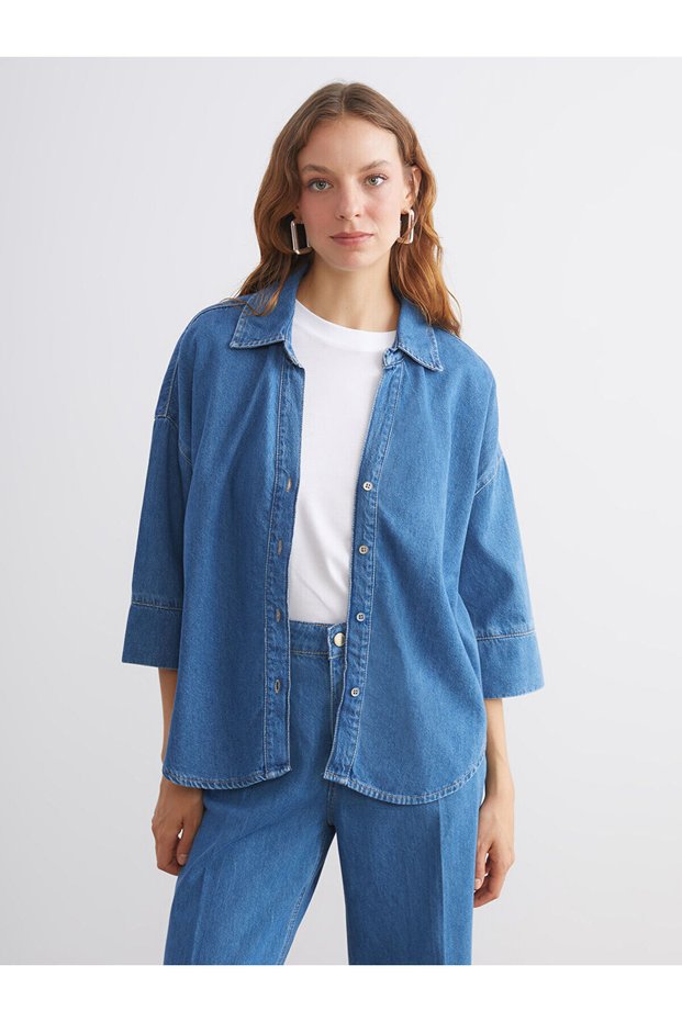 Hilfa New Season Loose Fit Women's Jean Shirt