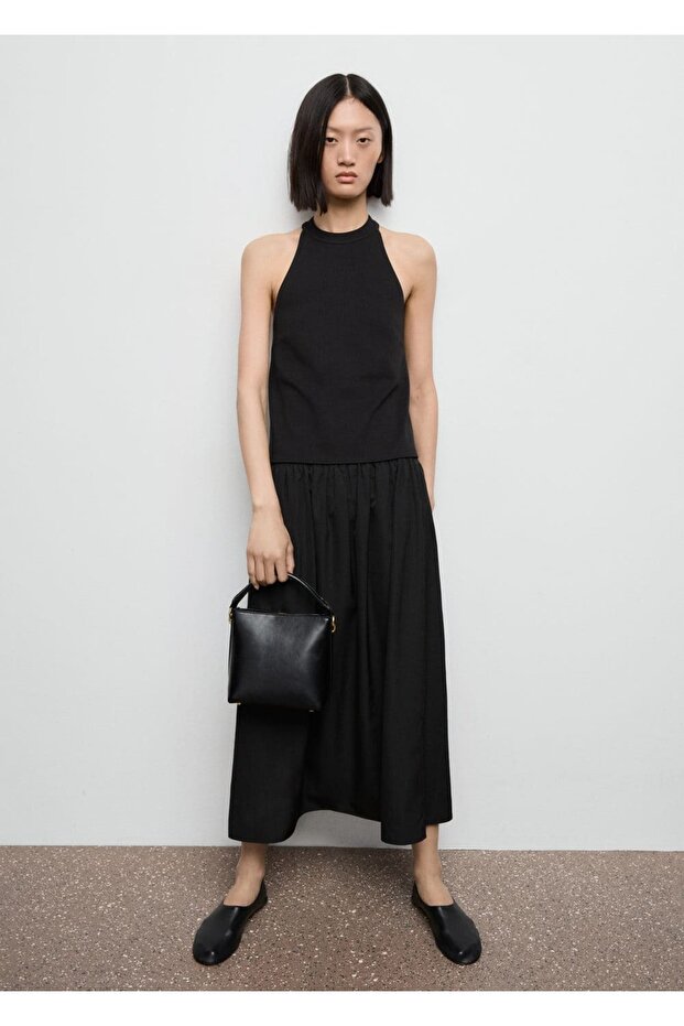 Pileli evaze etek - 2