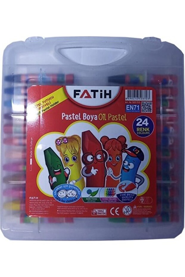 24-Piece Crayon Plastic Bag with Holder 1 Pack 24 Color Crayons with Bag Pastel Holder He