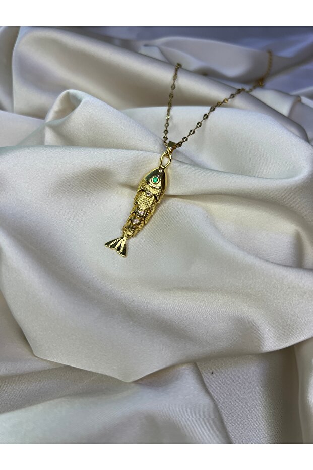 Çelik Gold Golish Kolye - 2