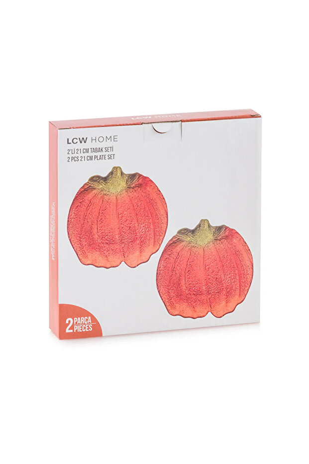 LCW HOMEKarişik Bal Kabağı Figürlü Cam Tabak Seti 2'li AS - 3