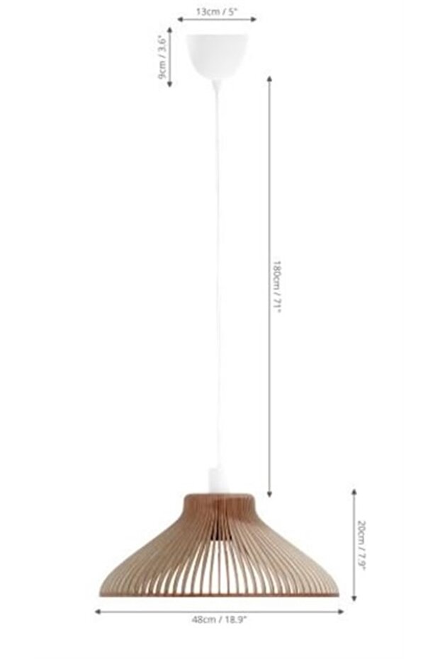 Ahşap Avize Salon Avizesi Rustik Avize - 3