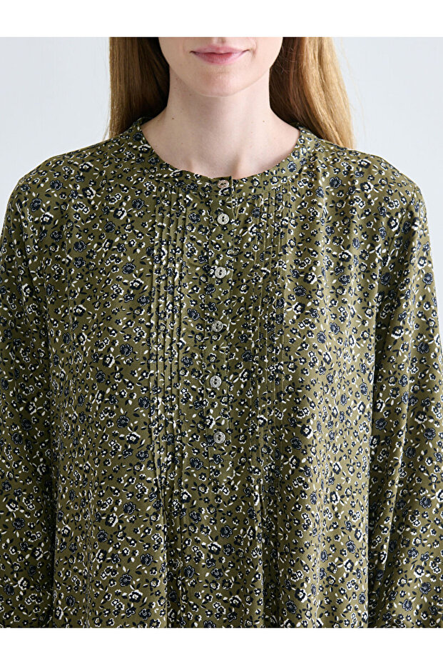 Create Your Style from Uzg Store |   Plus Size Judge Collar Patterned A-Line Dress - 3