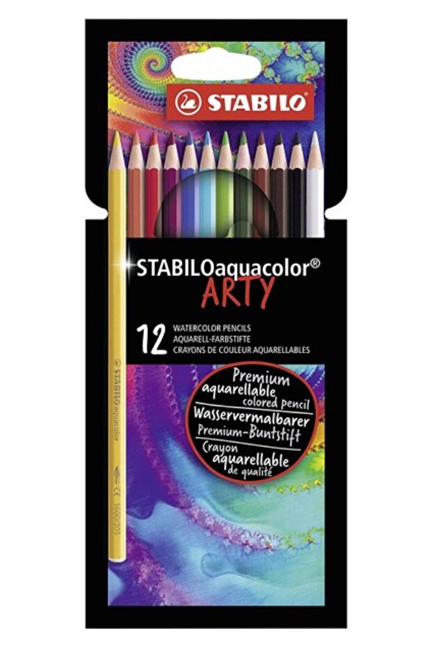 aquacolor ARTY - Kuru Boya Kalemi - 12'li Paket - Çeşitli Renkler - 1