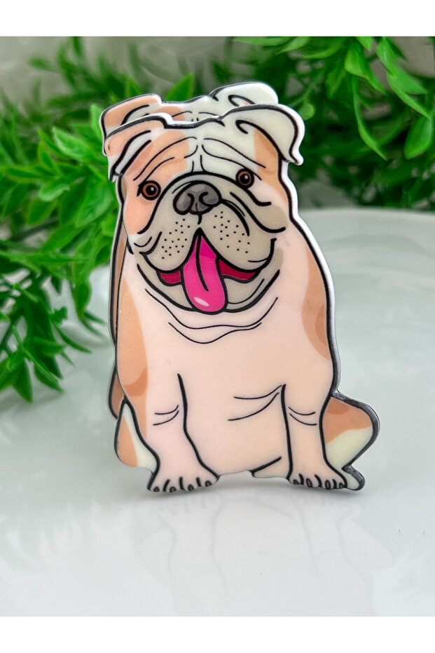 Cute Hair Clip with Dog Figure Bone Acrylic Clasp