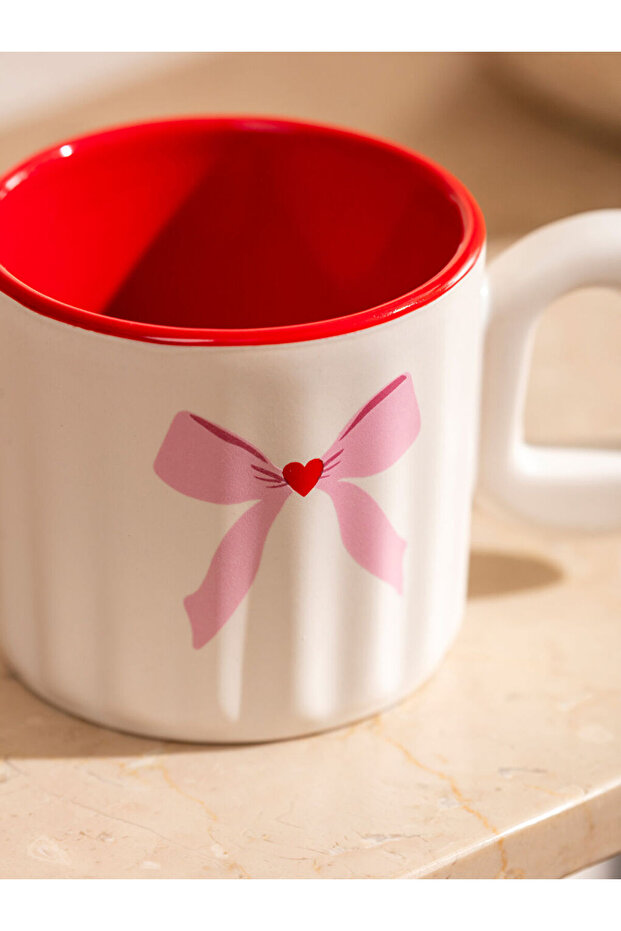 Create Your Style from Uzg Store |   Bow Printed Ceramic Mug 270 ml - 3