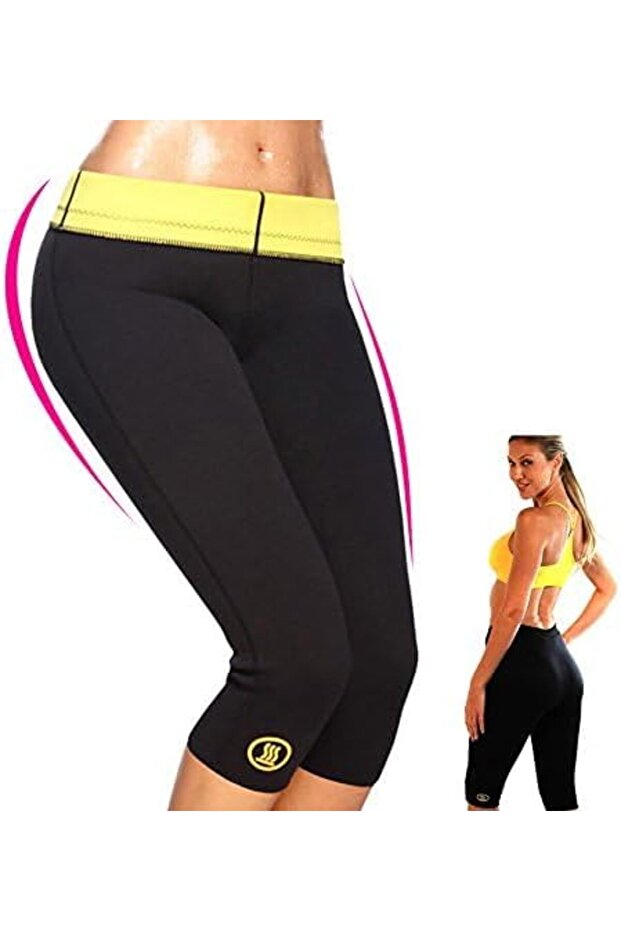 Hot Shapers Knee Pants Small, BLACK, S