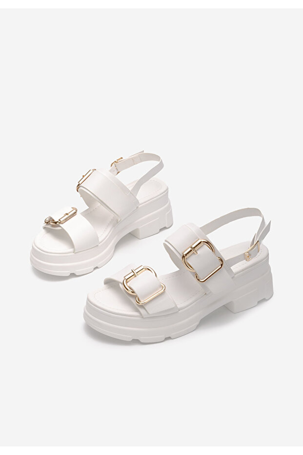 Raphaela white platform sandals - 5