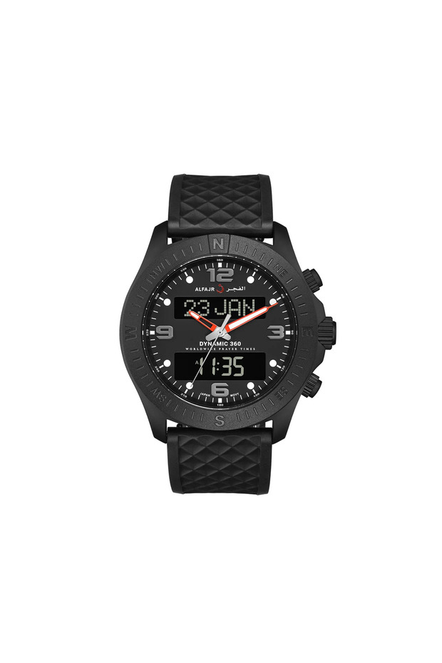 Dynamic 360 Watch - WH-24 Black Rubber material