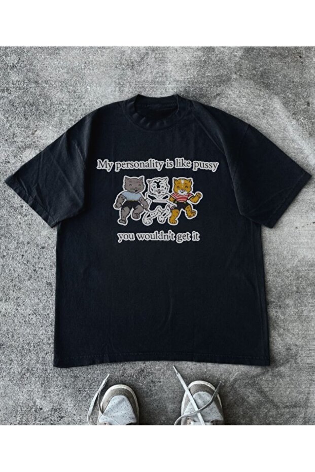 أسود للجنسين مقاس كبير Dtf - 1