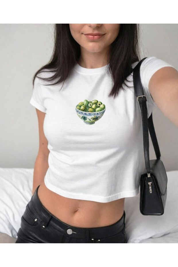 White White Baby Tee Top Waist Boy Crop T-Shirt Lycra Dtf