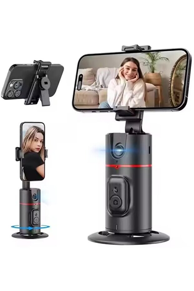 Auto Face Tracking Tripod with Remote – 360° Rotation Smart Tracking Phone Holder fo