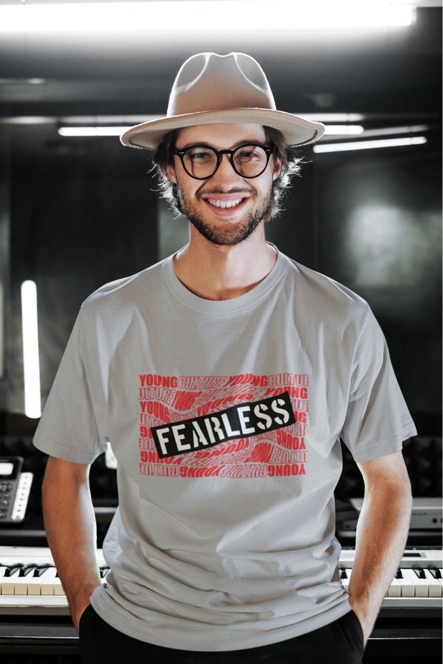 Men's Frls Transfer Printed Round Neck Short Sleeve T-Shirt