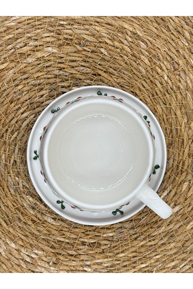 مجموعة أكواب سيراميك مصنوعة يدويًا مع قواعد - 3