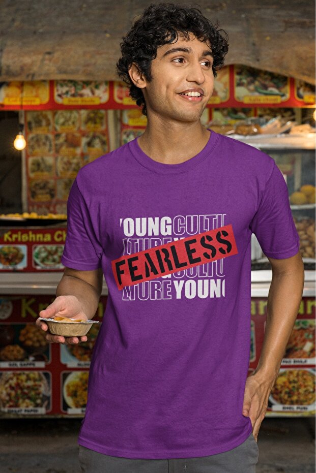 Men's Oung Transfer Printed Round Neck Short Sleeve T-Shirt