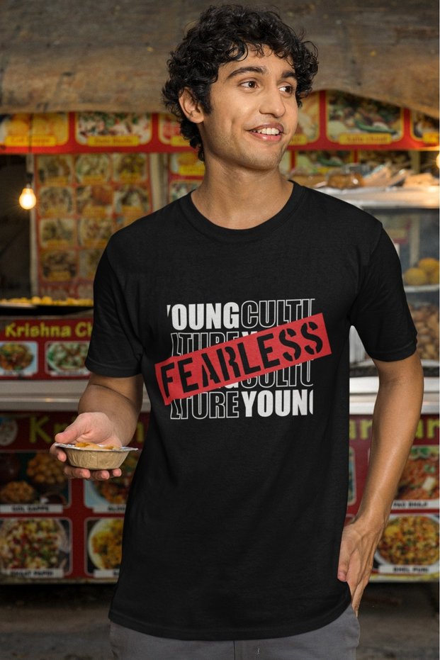 Men's Oung Transfer Printed Round Neck Short Sleeve T-Shirt