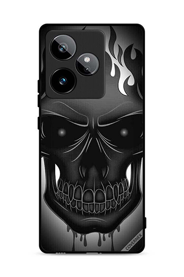 غطاء حماية لهاتف Realme GT 7 5G برسومات جمجمة