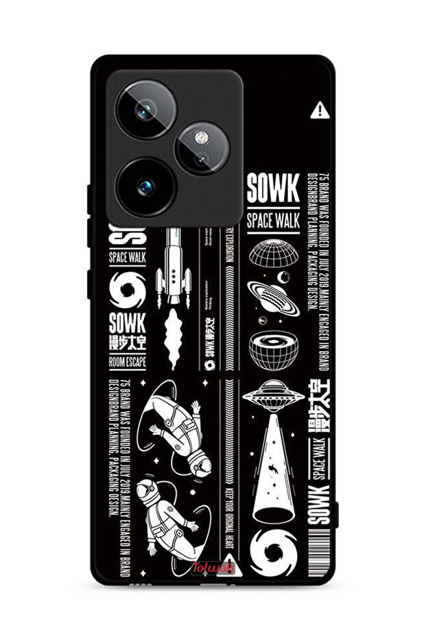 غطاء حماية لهاتف Realme GT 7 5G بملصق Sowk Space Walk
