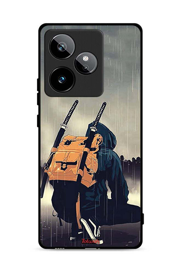 غطاء حماية لهاتف Realme GT 7 5G، رسمة سيف ساموراي رقمية