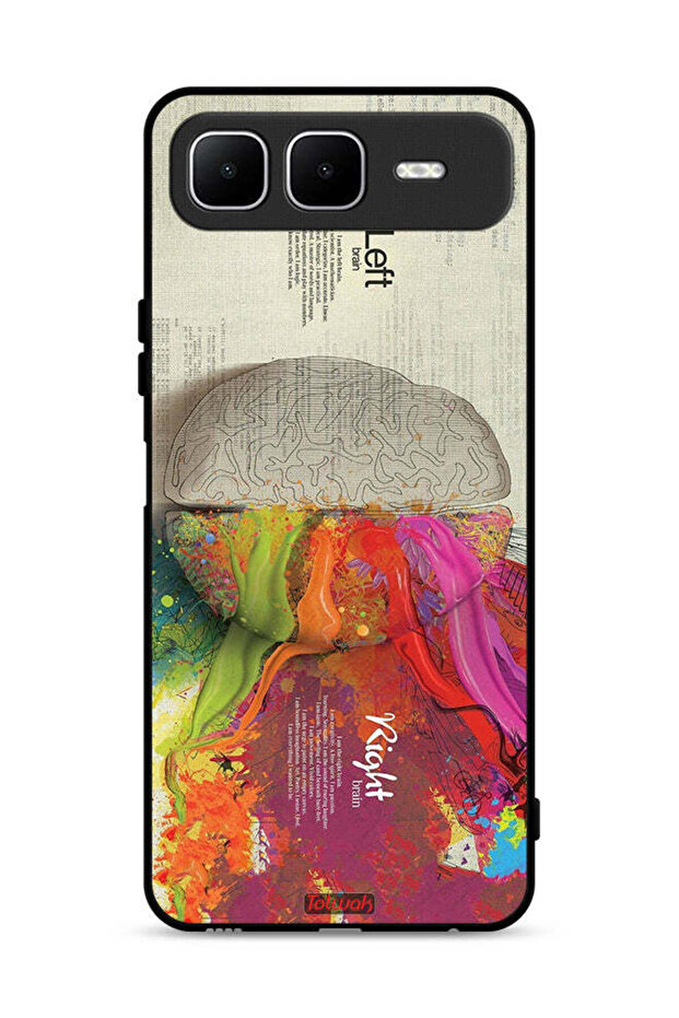غطاء حماية لهاتف Infinix Smart 10 Plus بتصميم تجريدي لعلم الدماغ