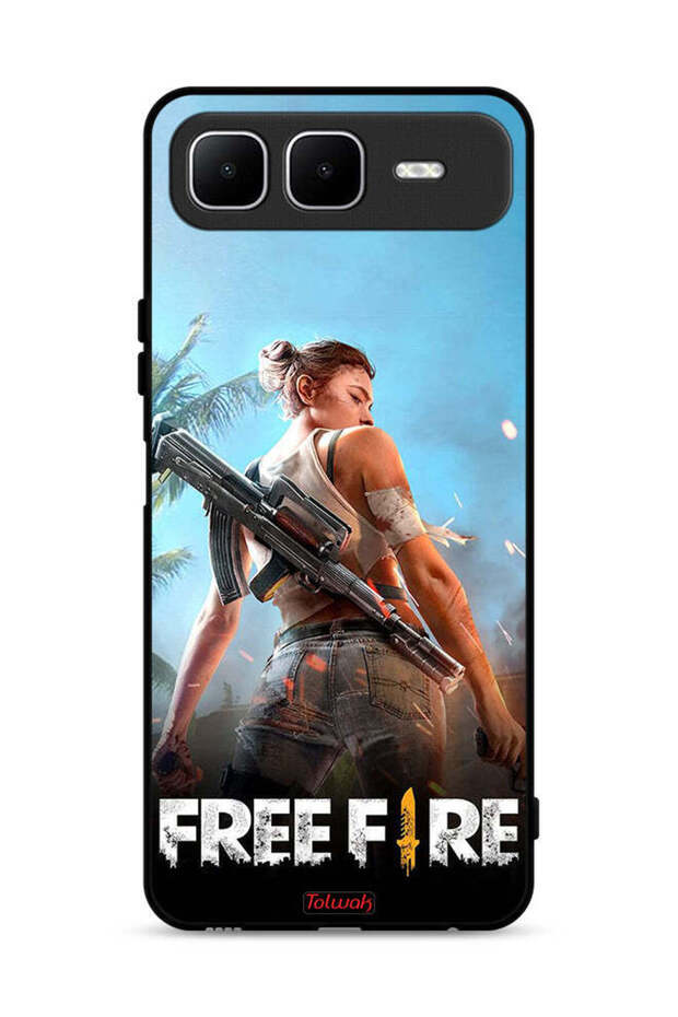 غطاء حماية لهاتف Infinix Smart 10 Plus بتصميم فري فاير