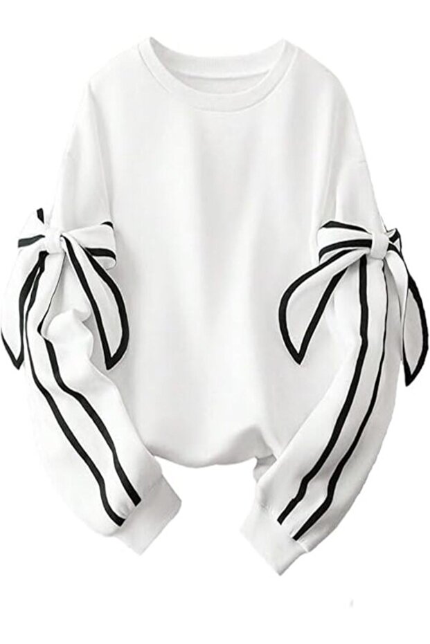 Women's Sweatshirt with Bow Detail