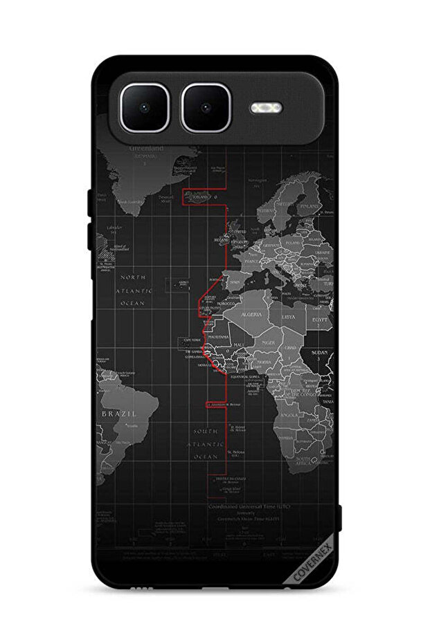 Infinix Smart 10 Plus Protective Case Cover World Map