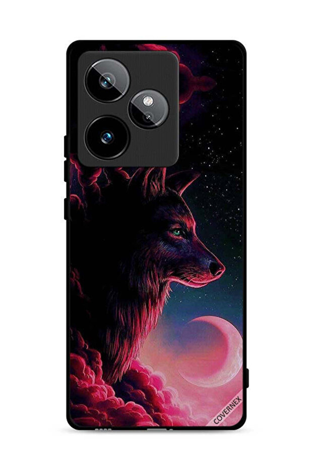 غطاء حماية لهاتف Realme GT 7T 5G برسومات الذئب