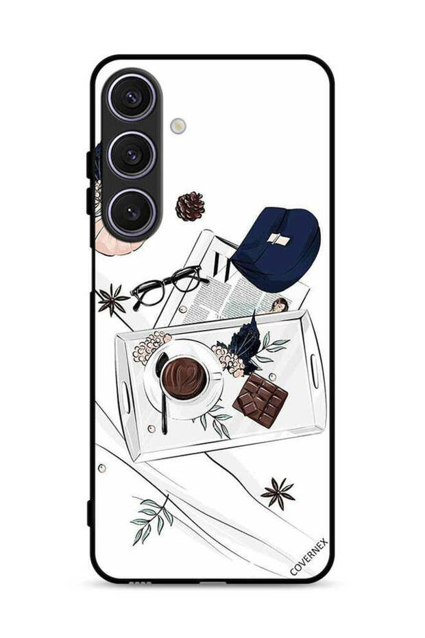 غطاء حماية لهاتف Samsung Galaxy A17 بتصميم فن القهوة والشوكولاتة
