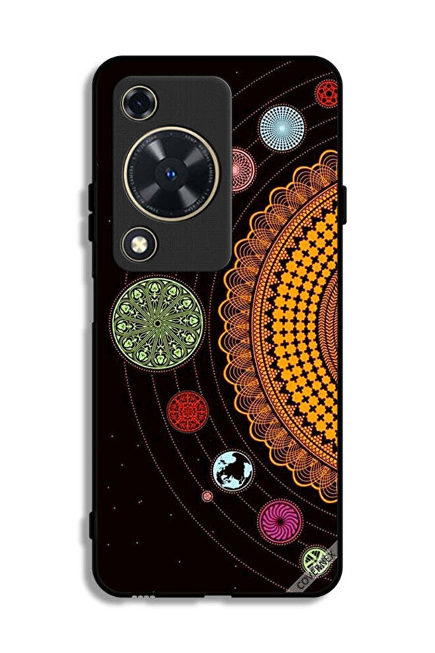 Huawei Nova Y72S Protective Case Cover Mandala Solar System Art