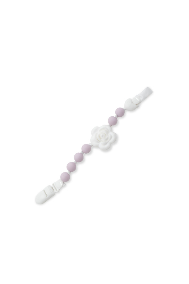 Tiny Will - Silicone Pacifier Clip with Rose - 1