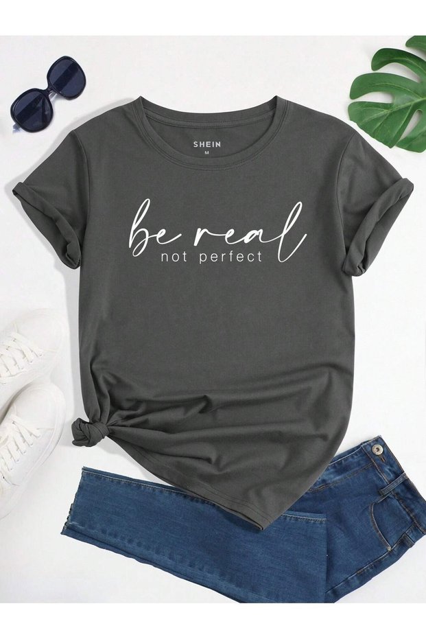 Women's Smoked Be Real Printed Oversize