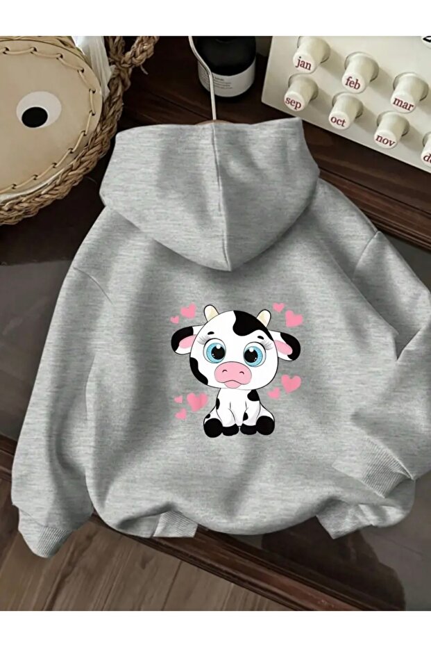 Cute Cow Printed Oversized Unisex Women/Men Hoodie Sweatshirt