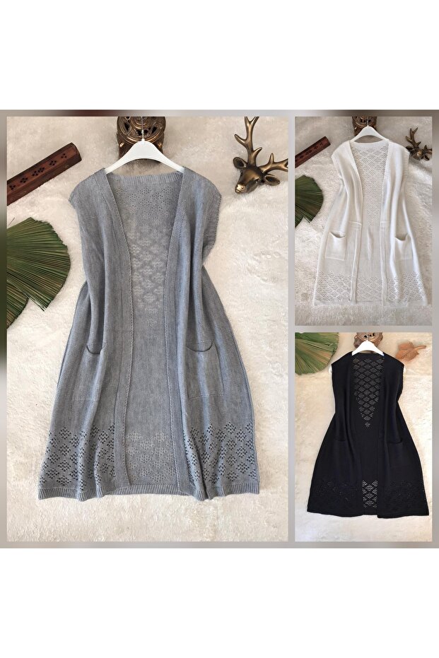 3 Pieces Thin Knitted Mom Vest