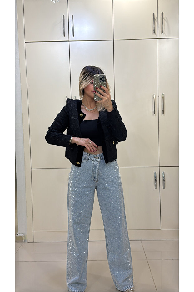 Taşlı Pantolon - 1