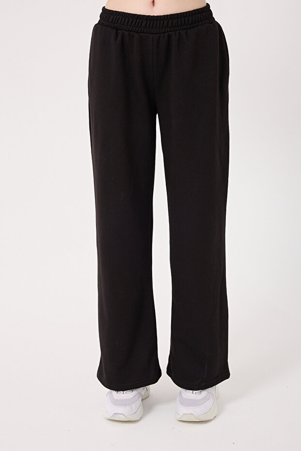 Women's Loose-Leg Three-Ply Cotton Soft Basic Baggy Sweatpants