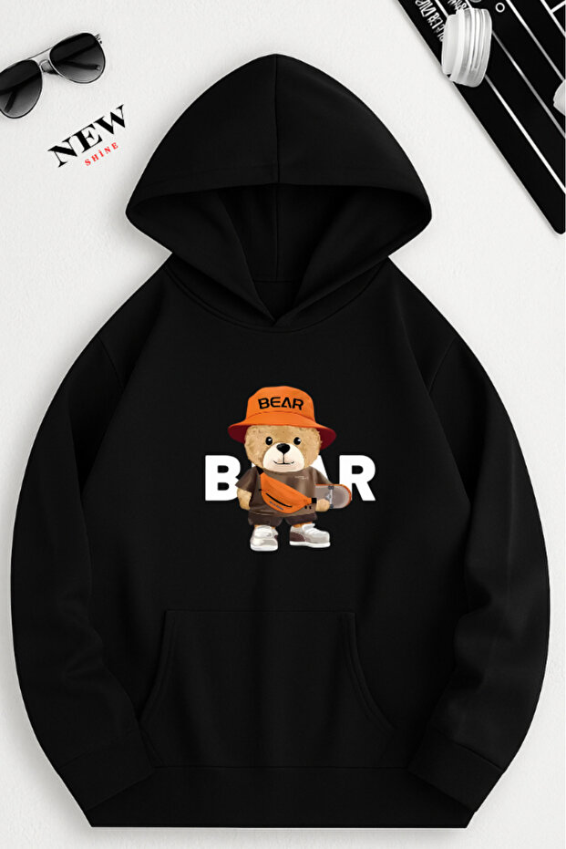 سويت شيرت مطبوع عليه دب - 1