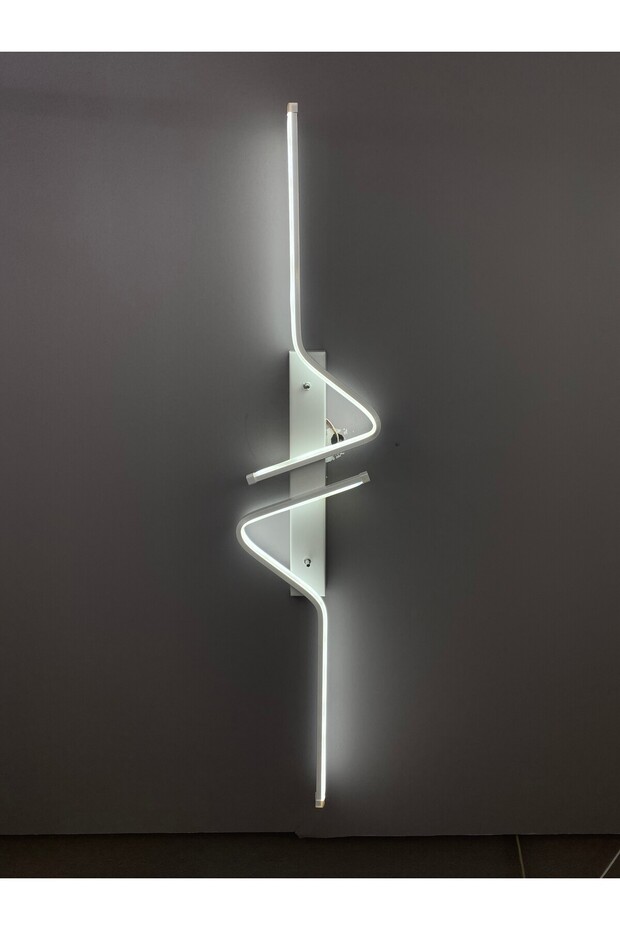 Yüksek Aydınlatmalı Z Model Beyaz Led Aplik Avize Modern, 3 Renk Aydınlatma - 1