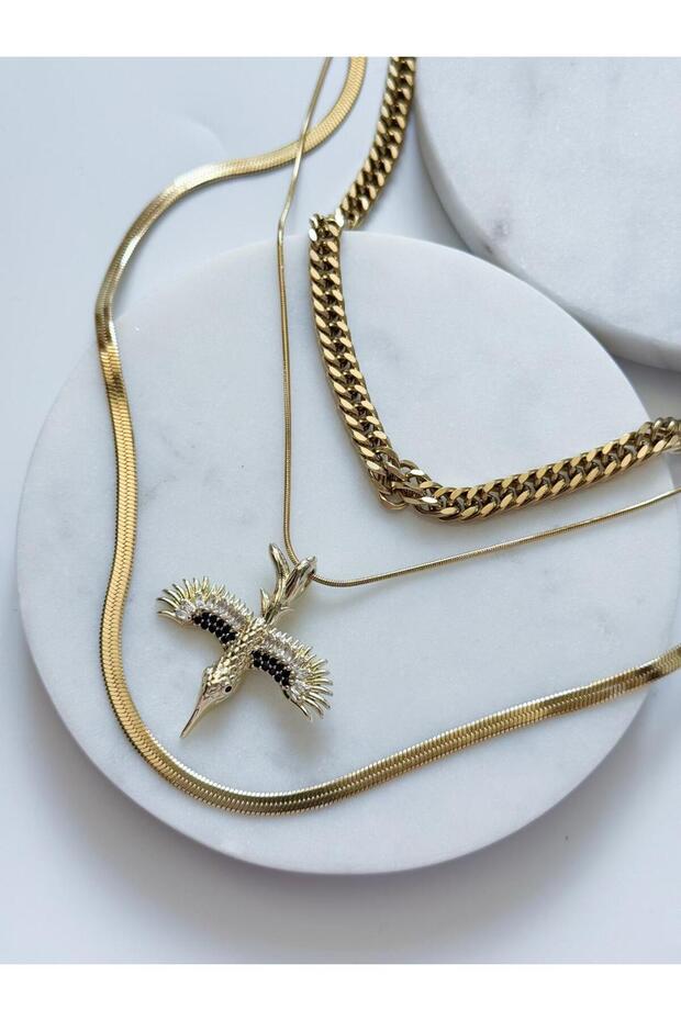 ÇELİK ÇOKLU KOLYE SETİ - 1